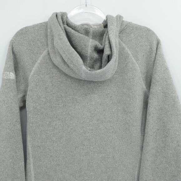 North‎ Face Sweater Womens Large Gray Crescent Sunshine 1/4 Zip Hoodie Outdoor - Picture 10 of 12